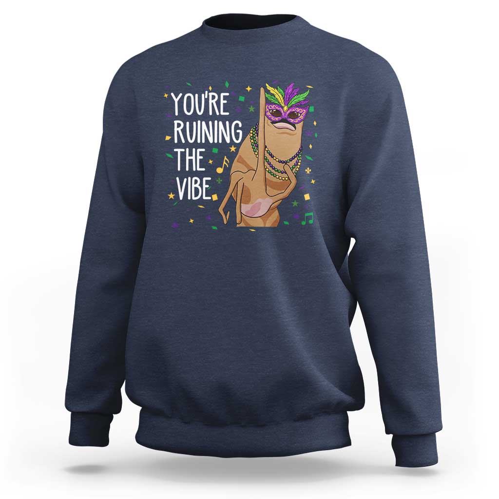 Funny Mardi Gras Sweatshirt Marcus The Worm Carnival Trendy Meme