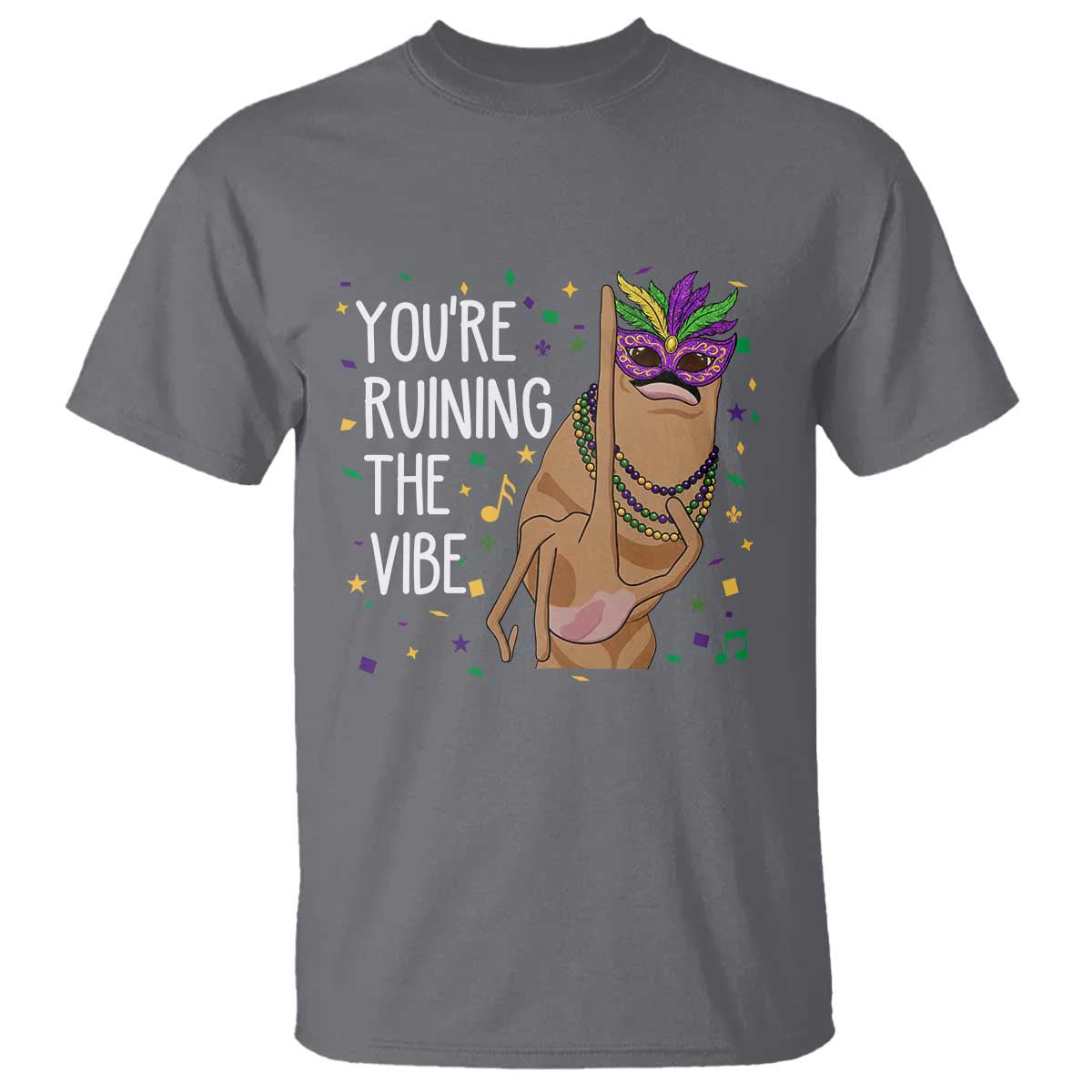 Funny Mardi Gras T Shirt Marcus The Worm Carnival Trendy Meme