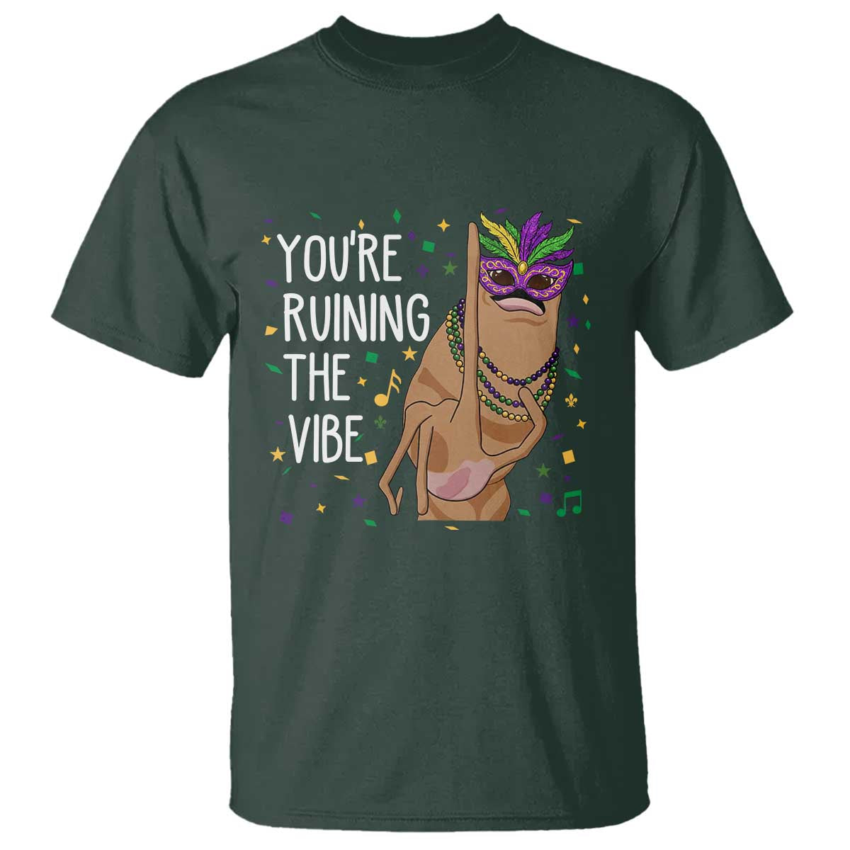 Funny Mardi Gras T Shirt Marcus The Worm Carnival Trendy Meme