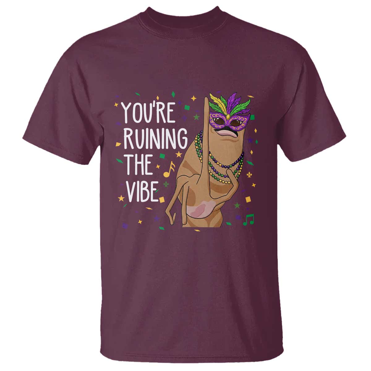 Funny Mardi Gras T Shirt Marcus The Worm Carnival Trendy Meme