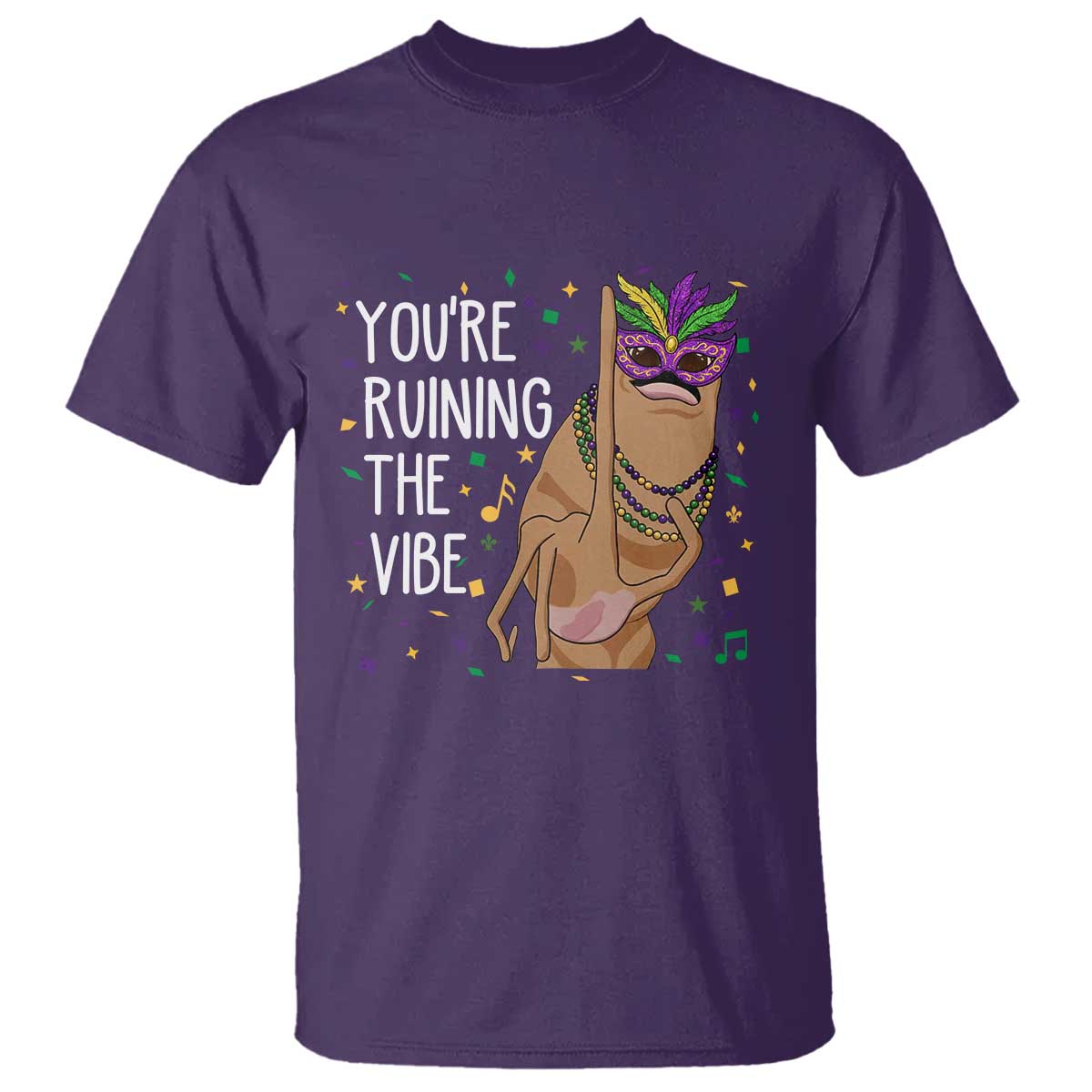 Funny Mardi Gras T Shirt Marcus The Worm Carnival Trendy Meme