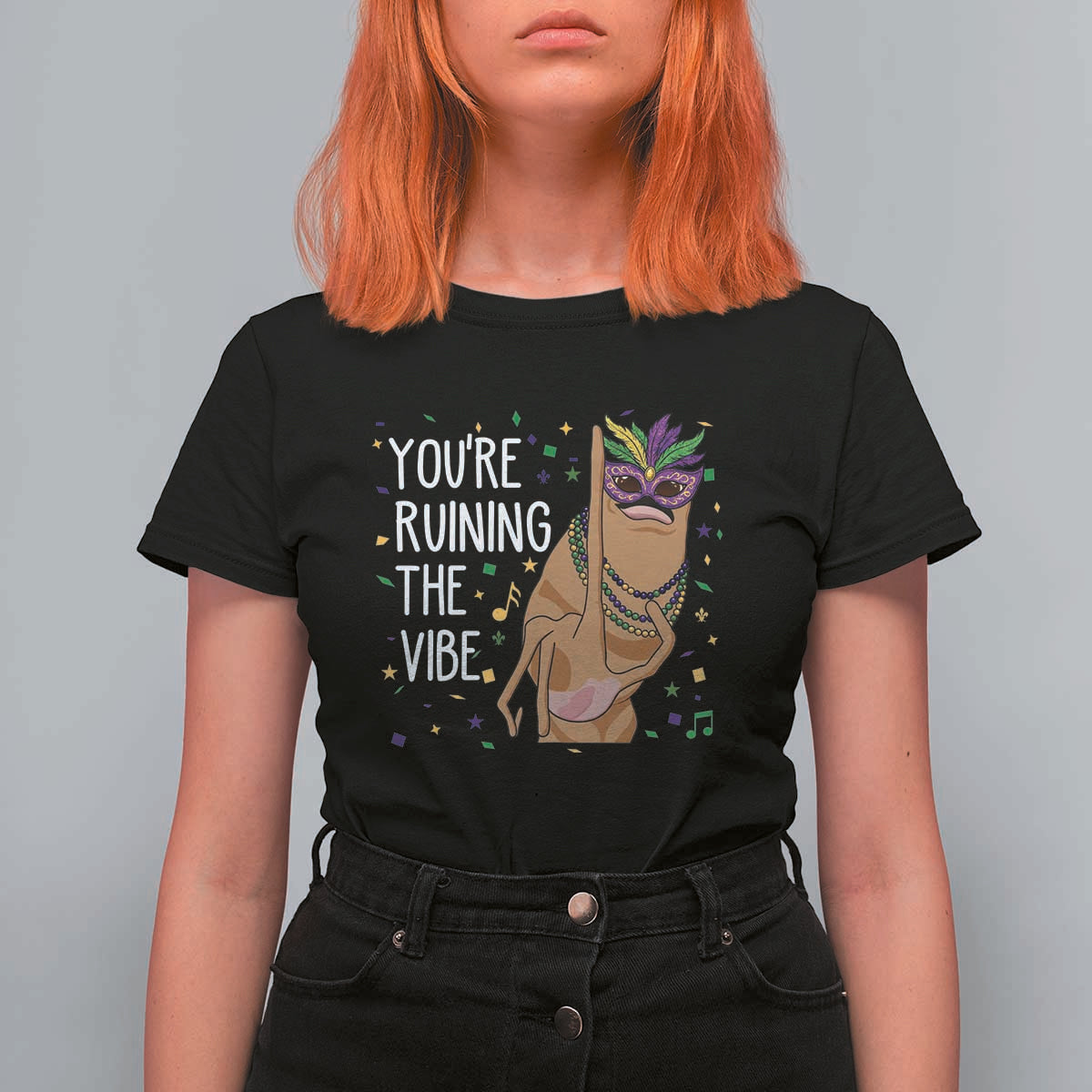 Funny Mardi Gras T Shirt For Women Marcus The Worm Carnival Trendy Meme