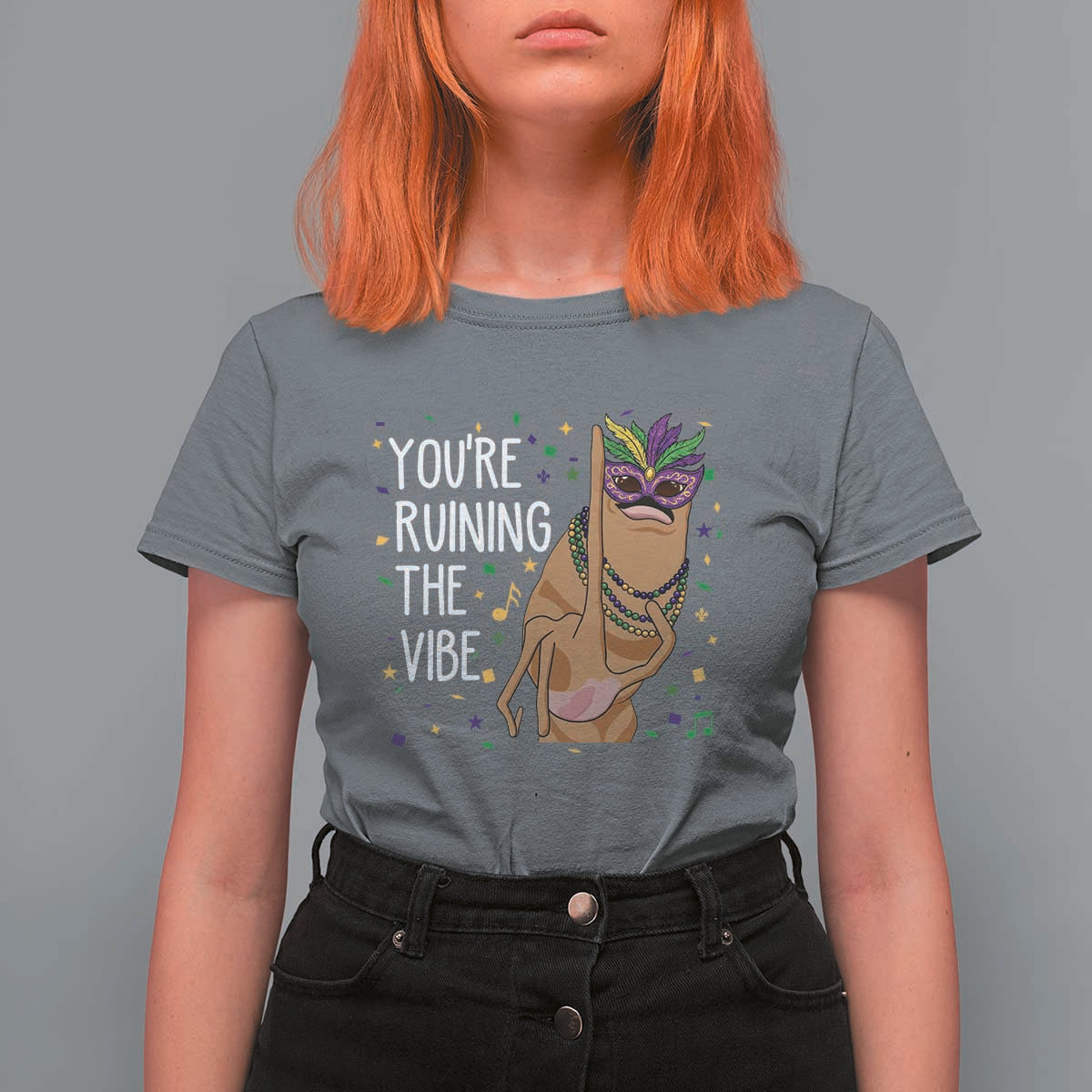Funny Mardi Gras T Shirt For Women Marcus The Worm Carnival Trendy Meme