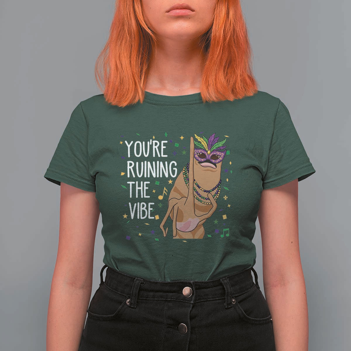 Funny Mardi Gras T Shirt For Women Marcus The Worm Carnival Trendy Meme