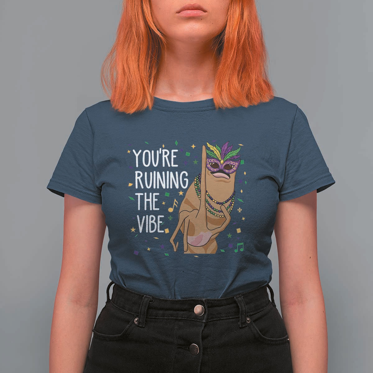 Funny Mardi Gras T Shirt For Women Marcus The Worm Carnival Trendy Meme