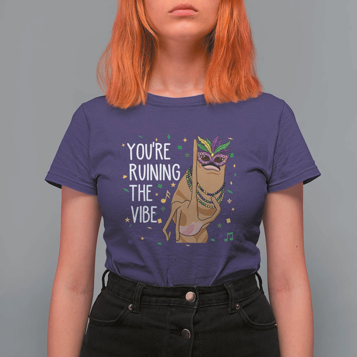 Funny Mardi Gras T Shirt For Women Marcus The Worm Carnival Trendy Meme