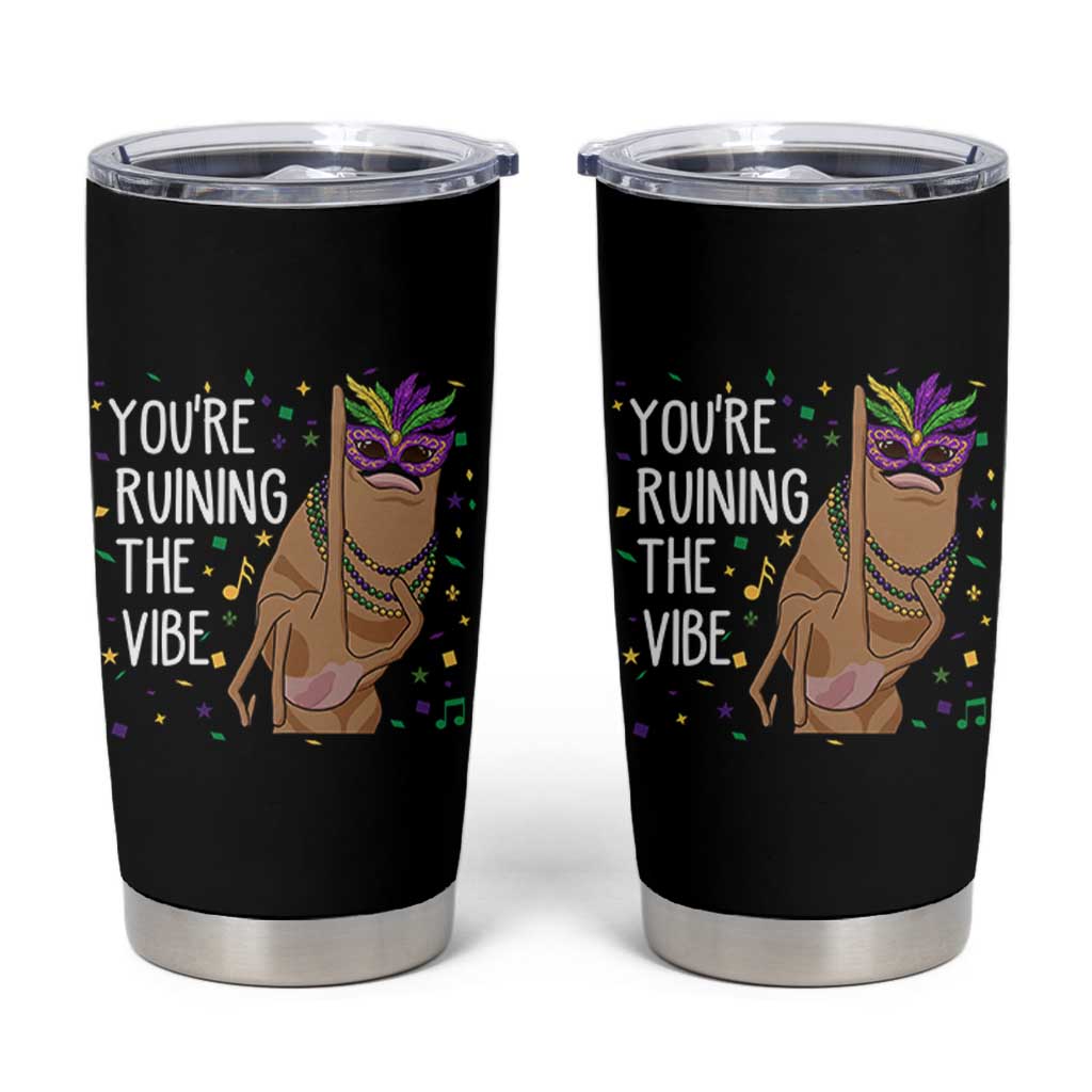 Funny Mardi Gras Tumbler Cup Marcus The Worm Carnival Trendy Meme