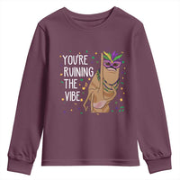 Funny Mardi Gras Youth Sweatshirt Marcus The Worm Carnival Trendy Meme