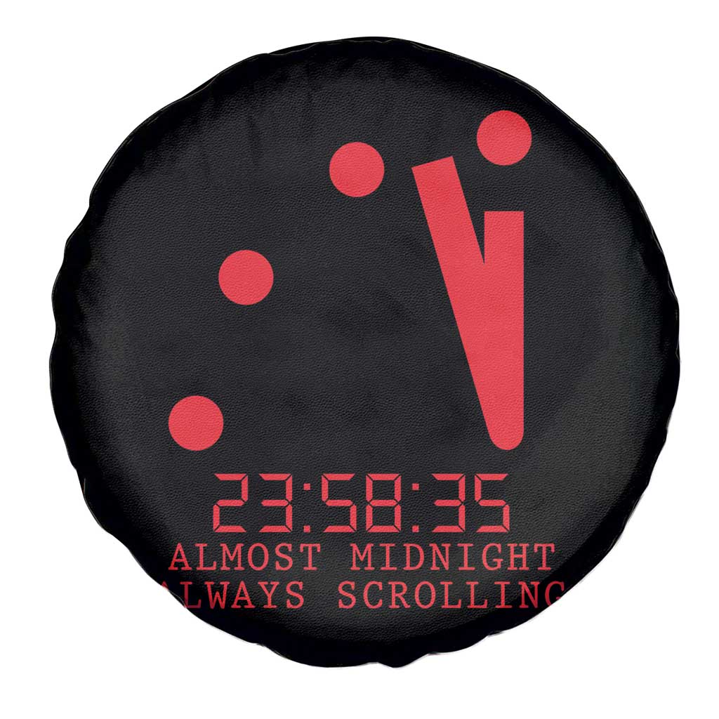 Doomsday Clock Armageddon Spare Tire Cover Almost Midnight Always Scrolling
