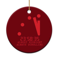 Doomsday Clock Armageddon Ceramic Ornament Almost Midnight Always Scrolling