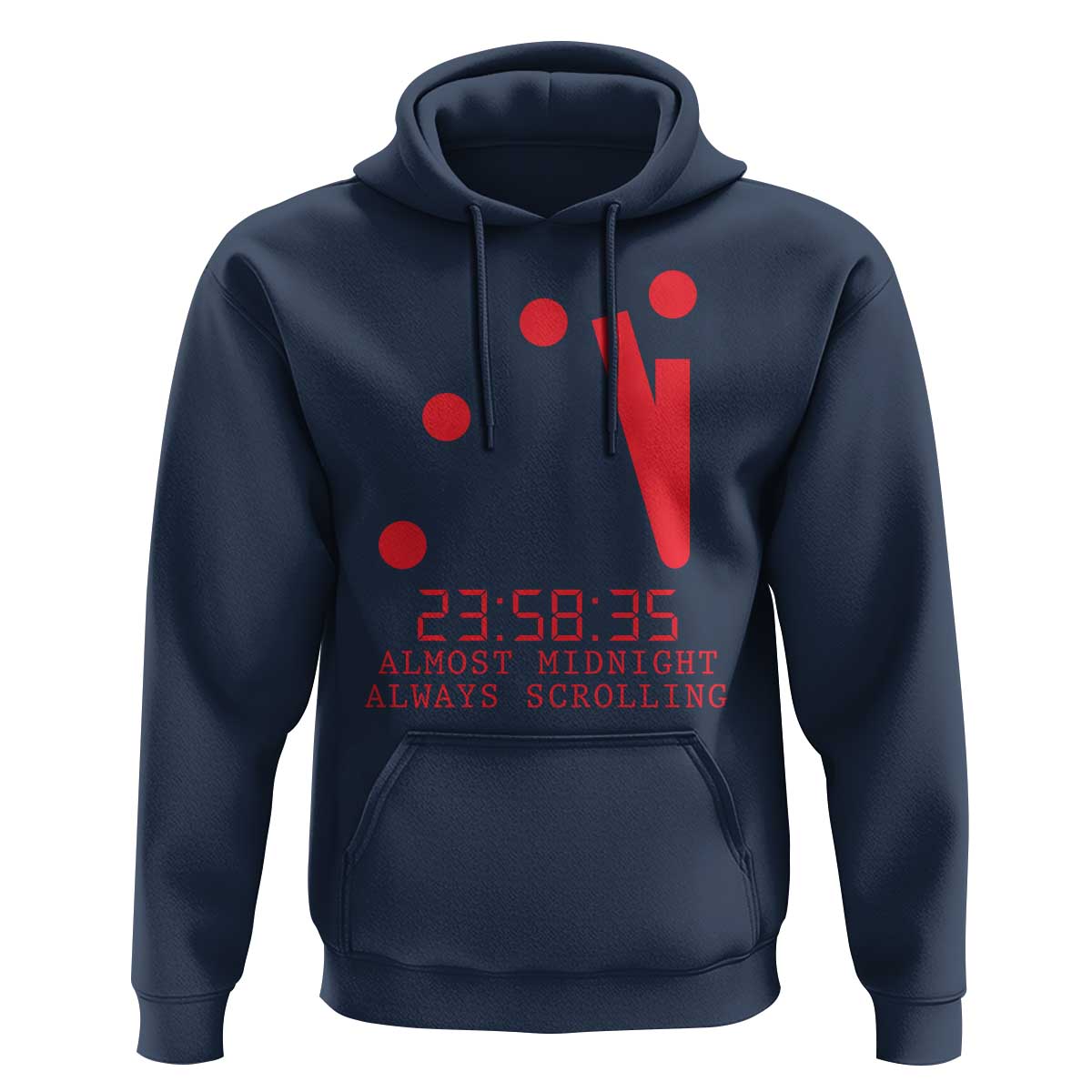 Doomsday Clock Armageddon Hoodie Almost Midnight Always Scrolling