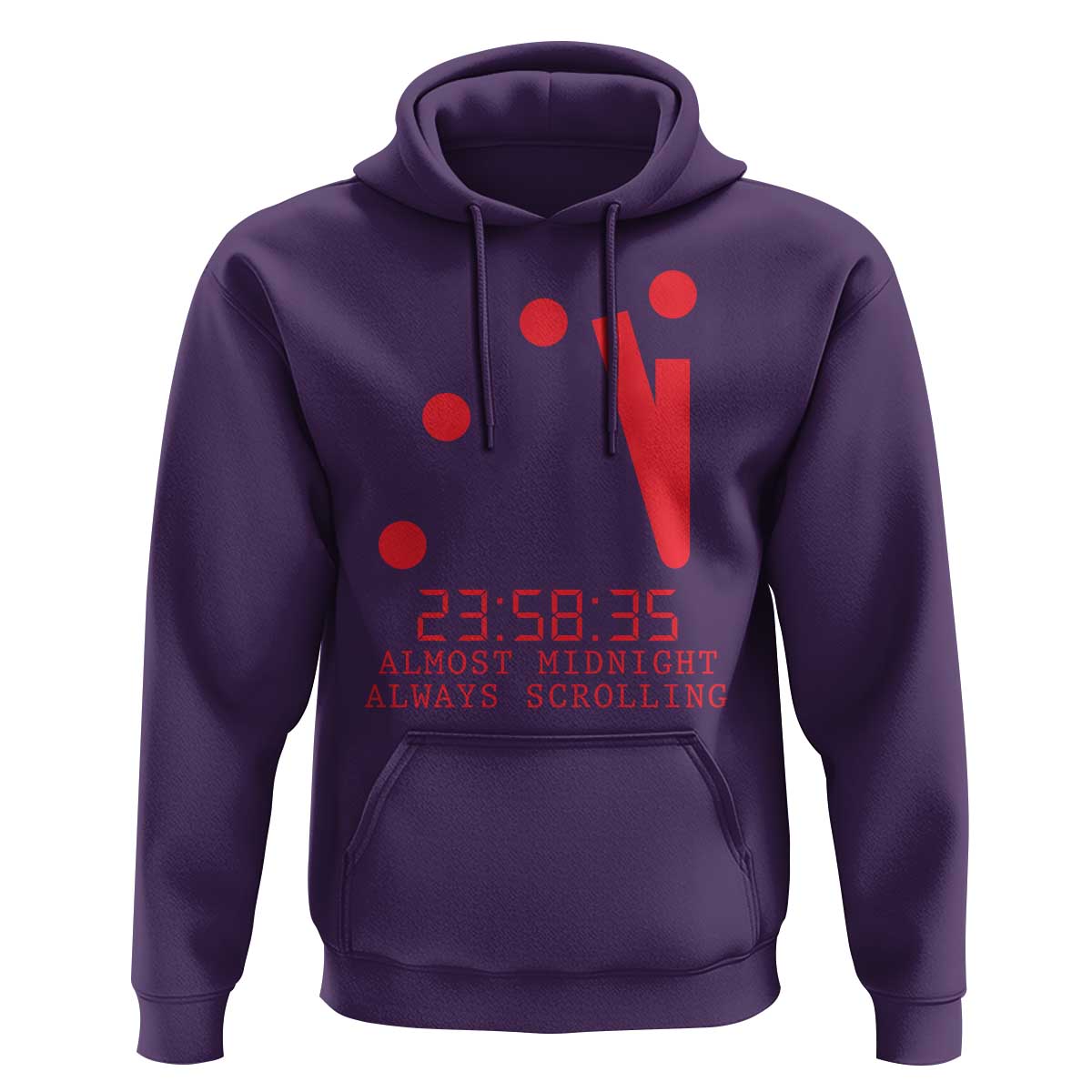 Doomsday Clock Armageddon Hoodie Almost Midnight Always Scrolling