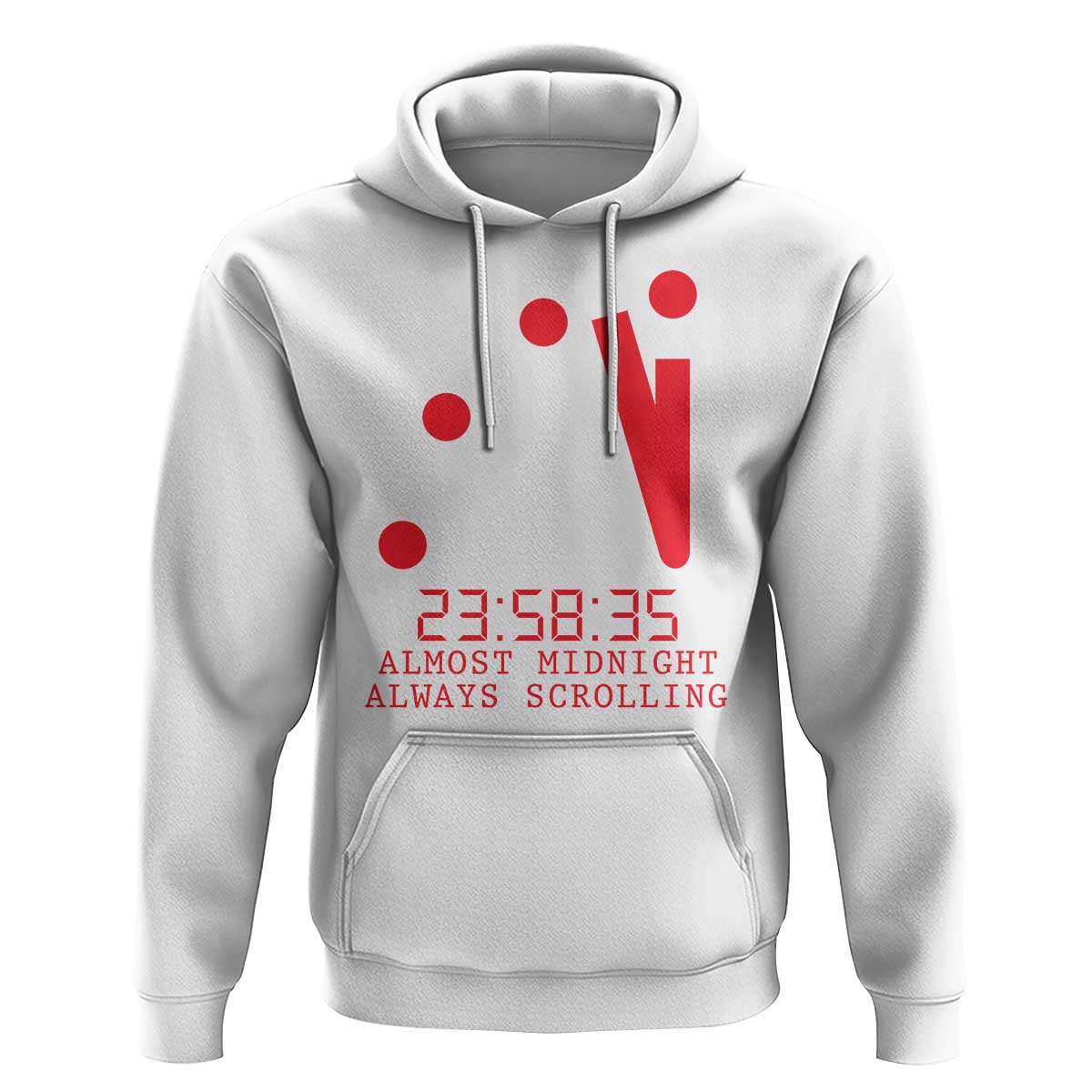Doomsday Clock Armageddon Hoodie Almost Midnight Always Scrolling