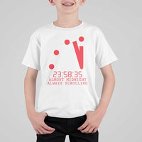 Doomsday Clock Armageddon T Shirt For Kid Almost Midnight Always Scrolling