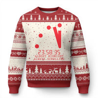 Doomsday Clock Armageddon Ugly Christmas Sweater Almost Midnight Always Scrolling
