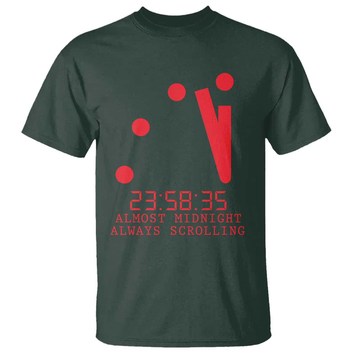 Doomsday Clock Armageddon T Shirt Almost Midnight Always Scrolling