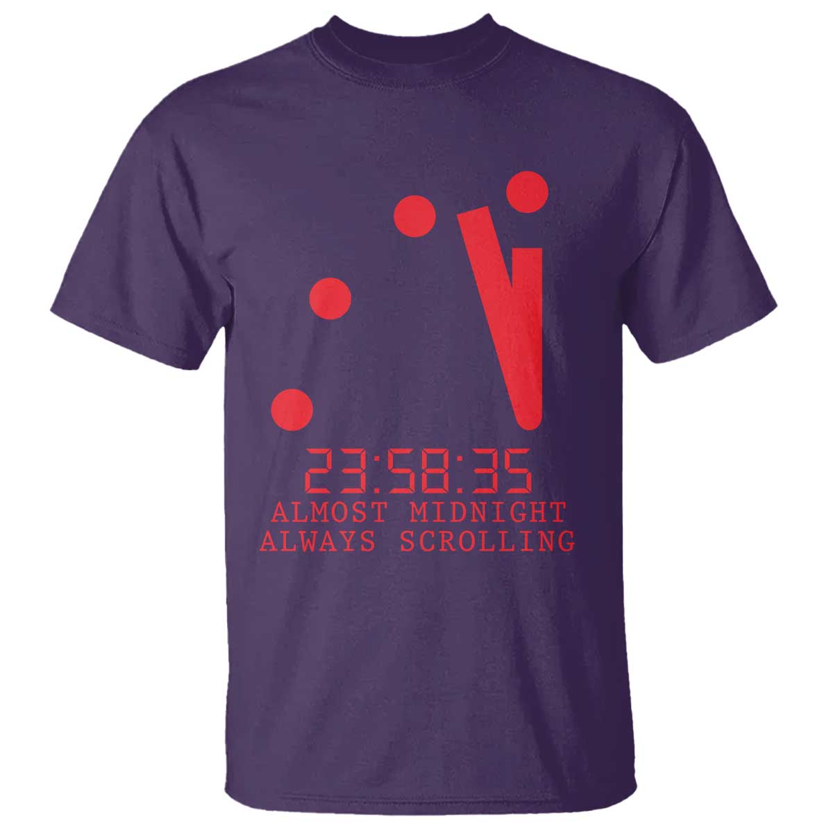 Doomsday Clock Armageddon T Shirt Almost Midnight Always Scrolling