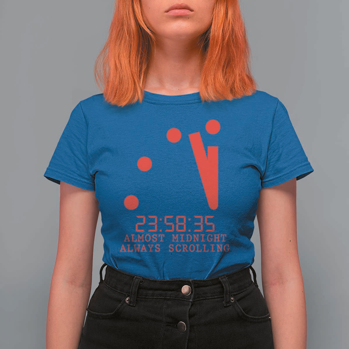 Doomsday Clock Armageddon T Shirt For Women Almost Midnight Always Scrolling