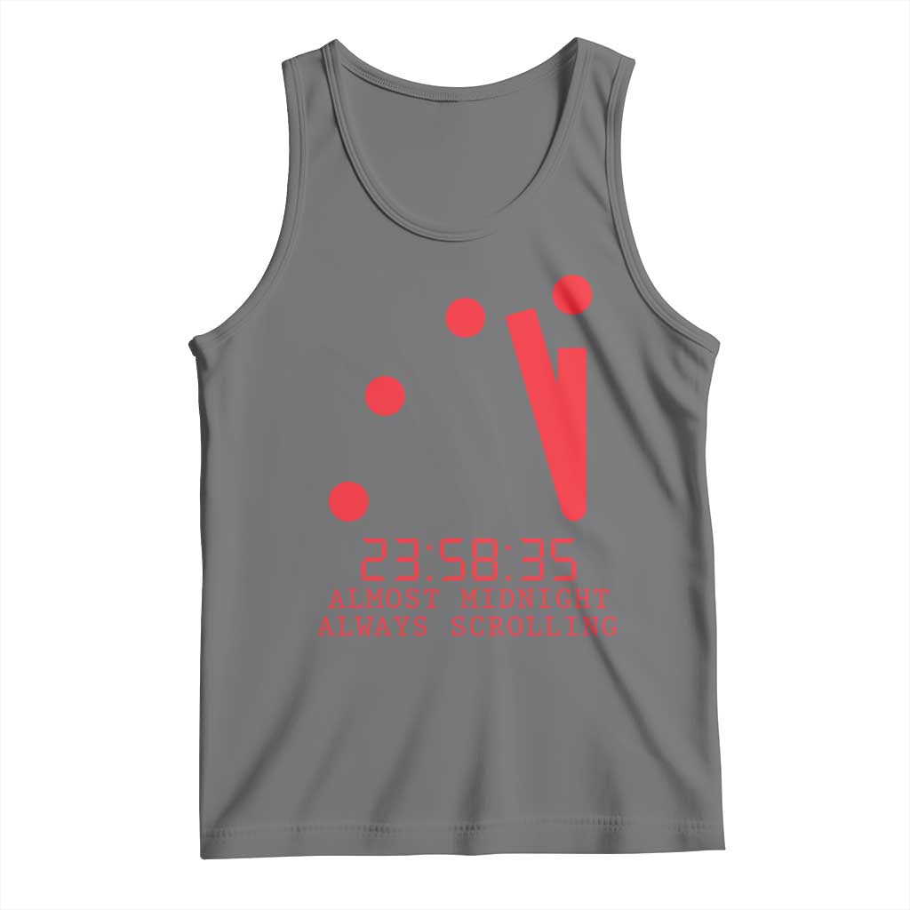 Doomsday Clock Armageddon Tank Top Almost Midnight Always Scrolling