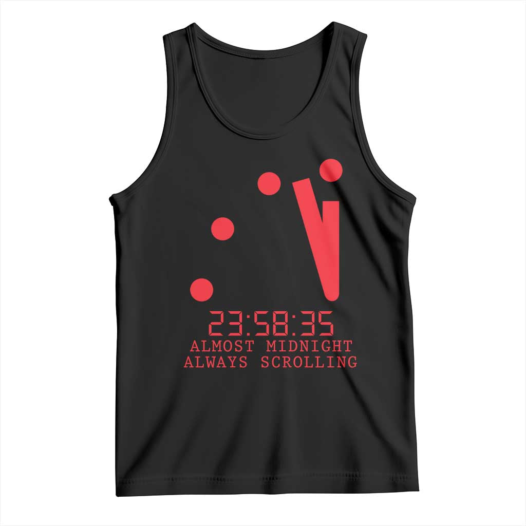 Doomsday Clock Armageddon Tank Top Almost Midnight Always Scrolling