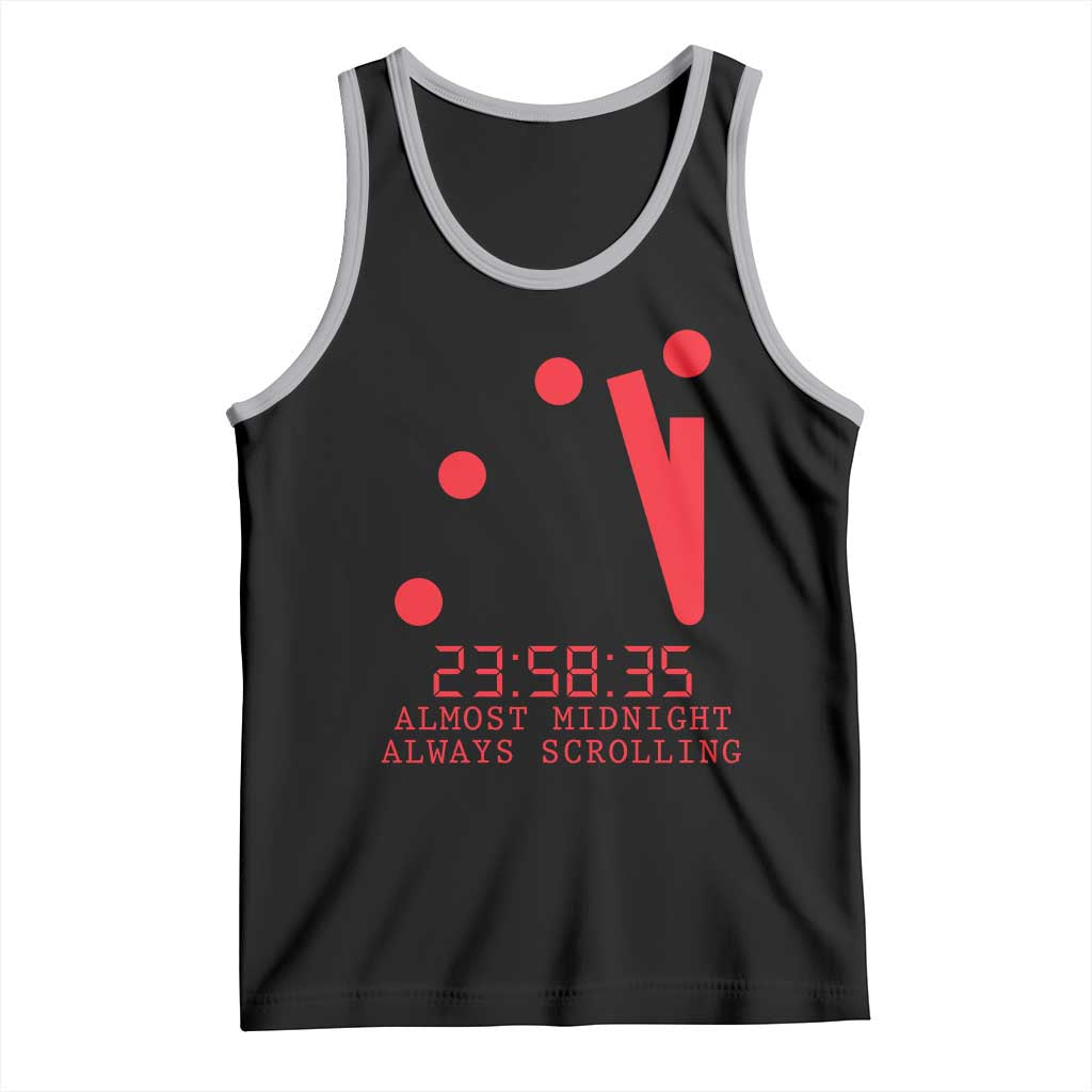 Doomsday Clock Armageddon Tank Top Almost Midnight Always Scrolling