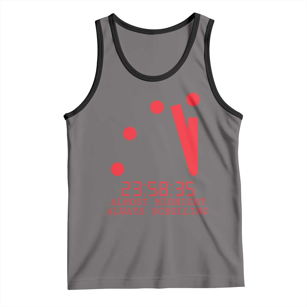Doomsday Clock Armageddon Tank Top Almost Midnight Always Scrolling