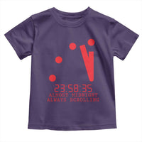 Doomsday Clock Armageddon Toddler T Shirt Almost Midnight Always Scrolling