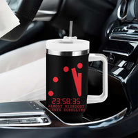Doomsday Clock Armageddon Tumbler With Handle Almost Midnight Always Scrolling