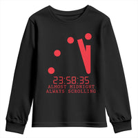 Doomsday Clock Armageddon Youth Sweatshirt Almost Midnight Always Scrolling