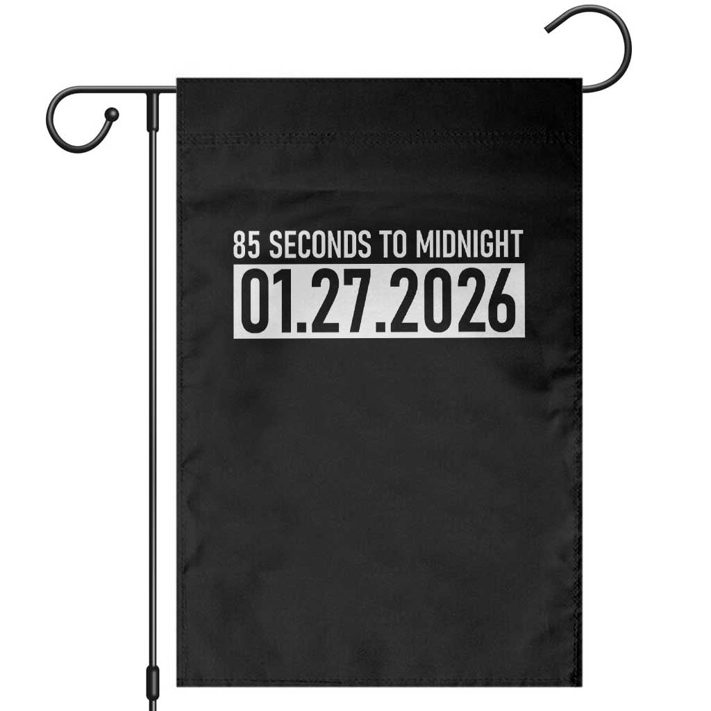 Doomsday Clock Armageddon Garden Flag 85 Second To Midnight