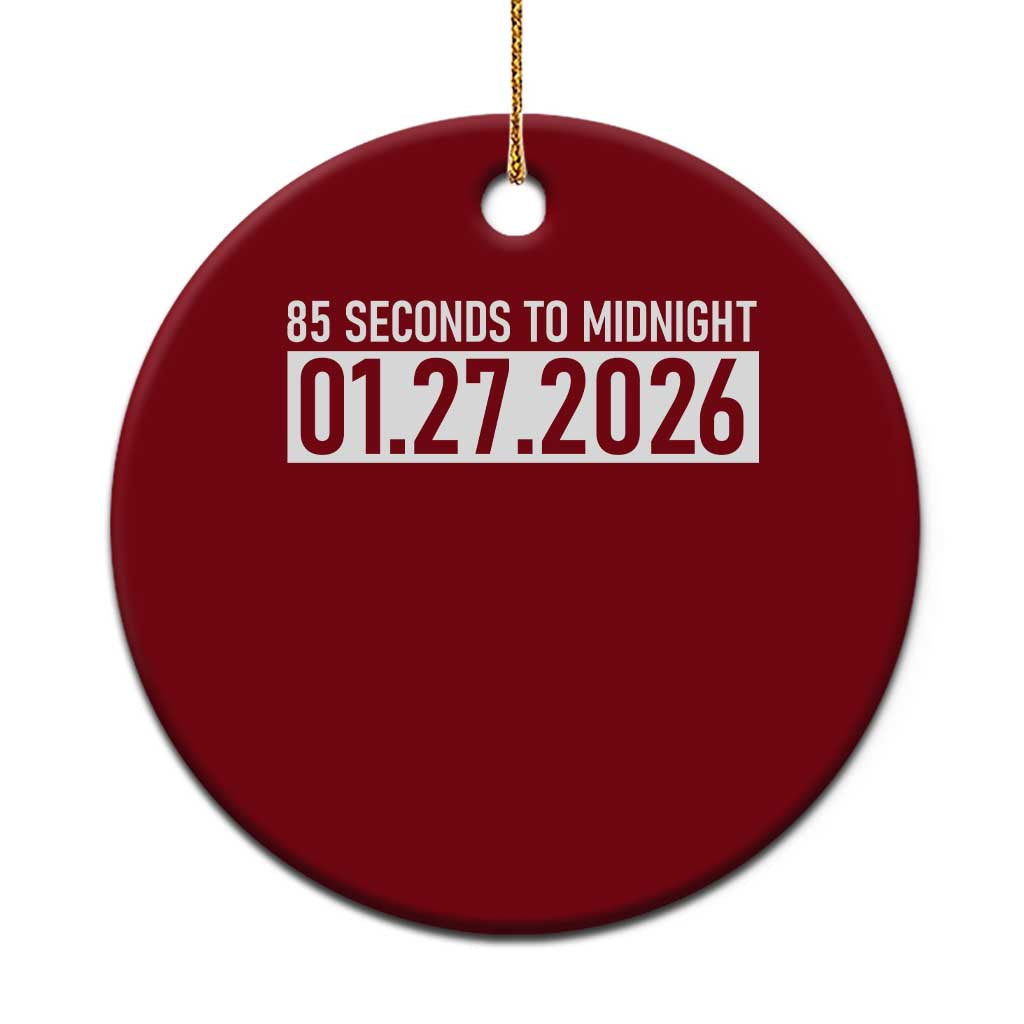 Doomsday Clock Armageddon Ceramic Ornament 85 Second To Midnight