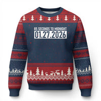 Doomsday Clock Armageddon Ugly Christmas Sweater 85 Second To Midnight