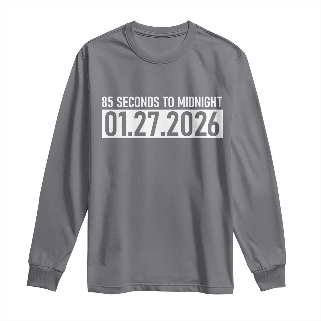 Doomsday Clock Armageddon Long Sleeve Shirt 85 Second To Midnight