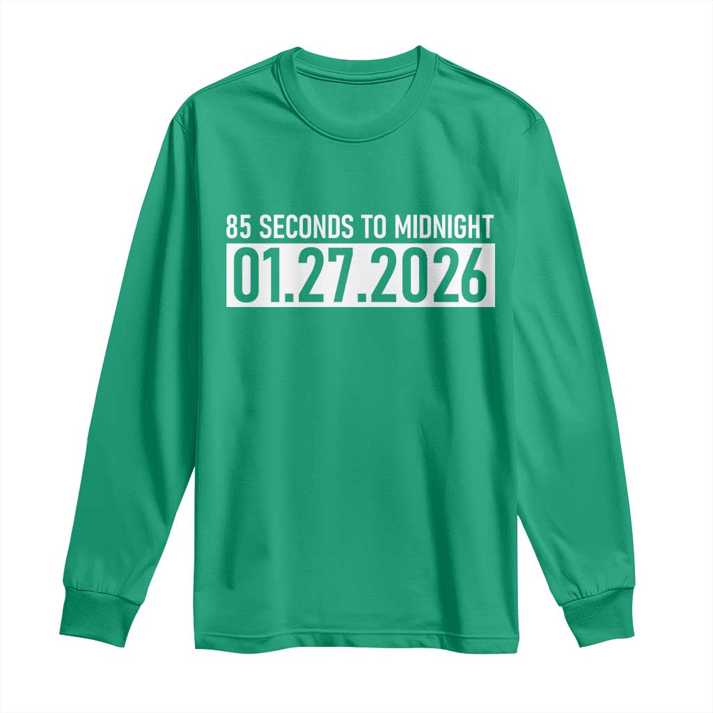 Doomsday Clock Armageddon Long Sleeve Shirt 85 Second To Midnight