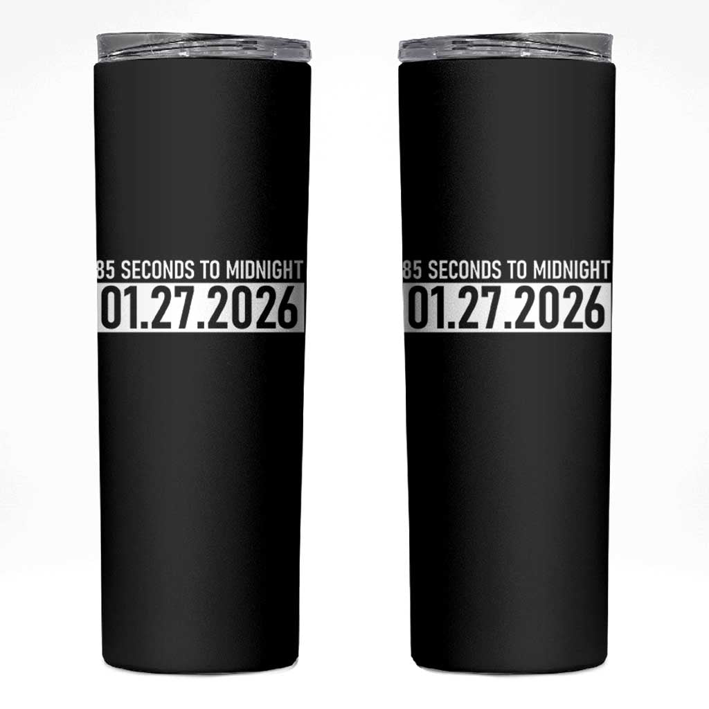 Doomsday Clock Armageddon Skinny Tumbler 85 Second To Midnight