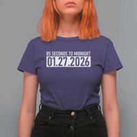 Doomsday Clock Armageddon T Shirt For Women 85 Second To Midnight