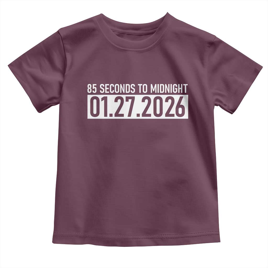 Doomsday Clock Armageddon Toddler T Shirt 85 Second To Midnight