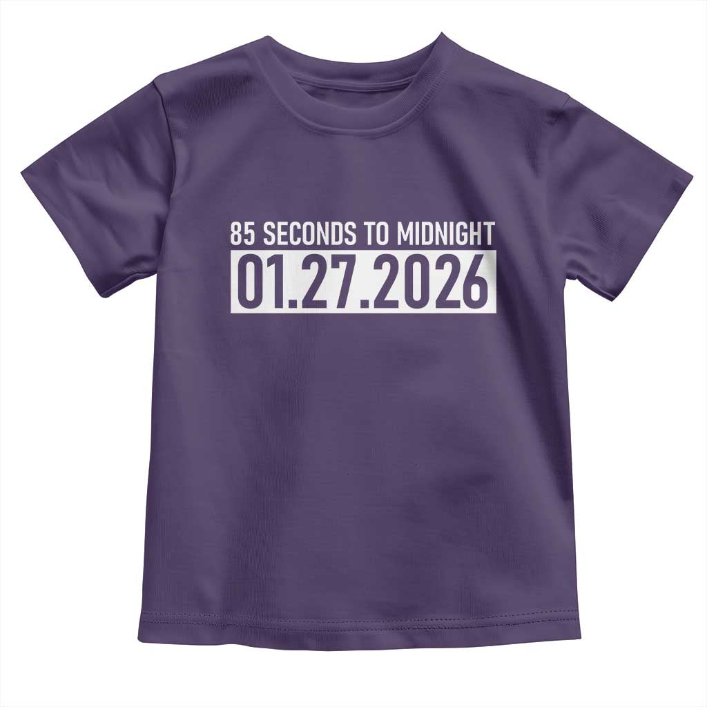 Doomsday Clock Armageddon Toddler T Shirt 85 Second To Midnight