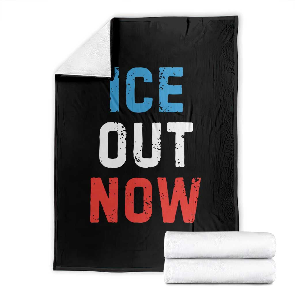 Ice Out Throw Blanket Minneapolis Resist ICE Immigration Rights Protest
