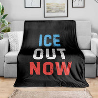 Ice Out Throw Blanket Minneapolis Resist ICE Immigration Rights Protest