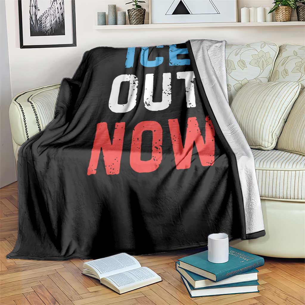 Ice Out Throw Blanket Minneapolis Resist ICE Immigration Rights Protest