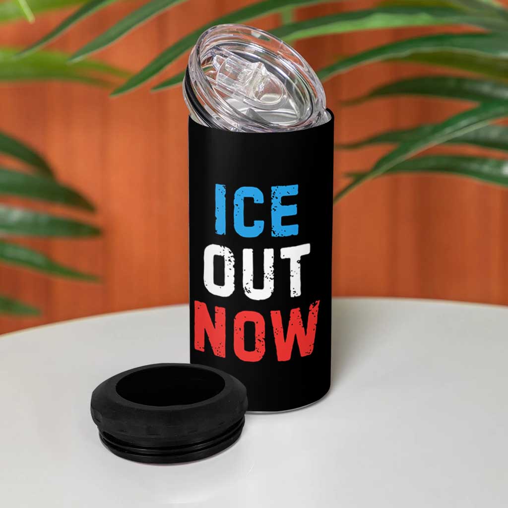 Ice Out 4 in 1 Can Cooler Tumbler Minneapolis Resist ICE Immigration Rights Protest