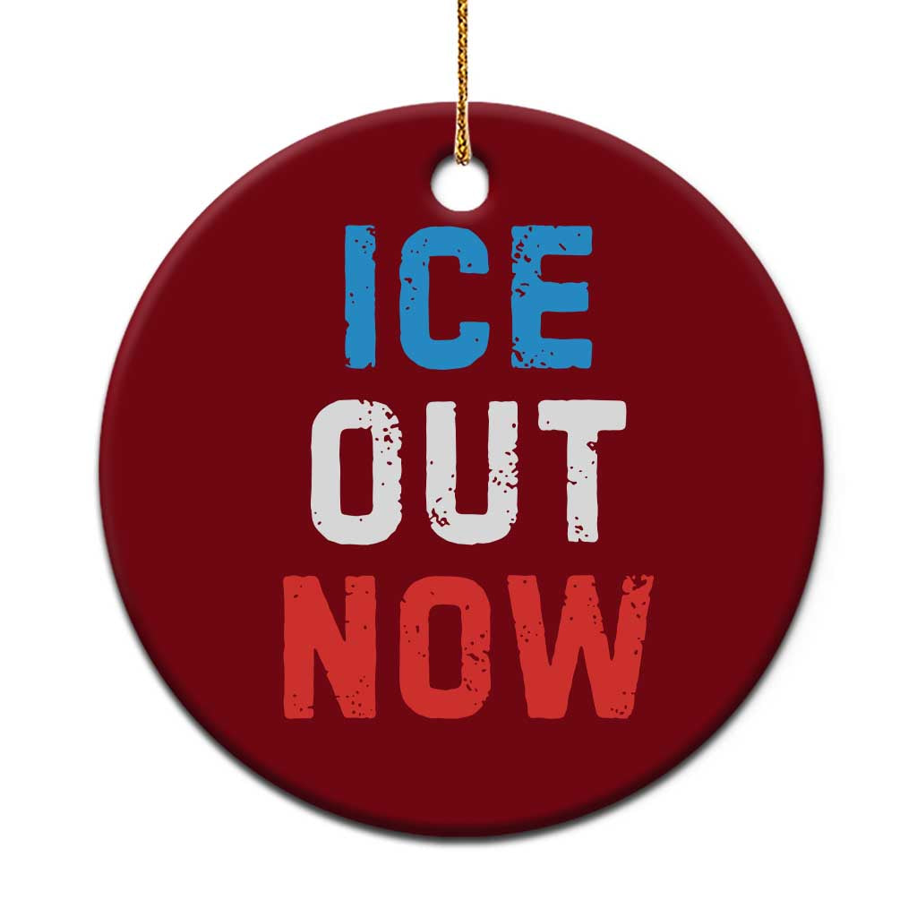 Ice Out Ceramic Ornament Minneapolis Resist ICE Immigration Rights Protest
