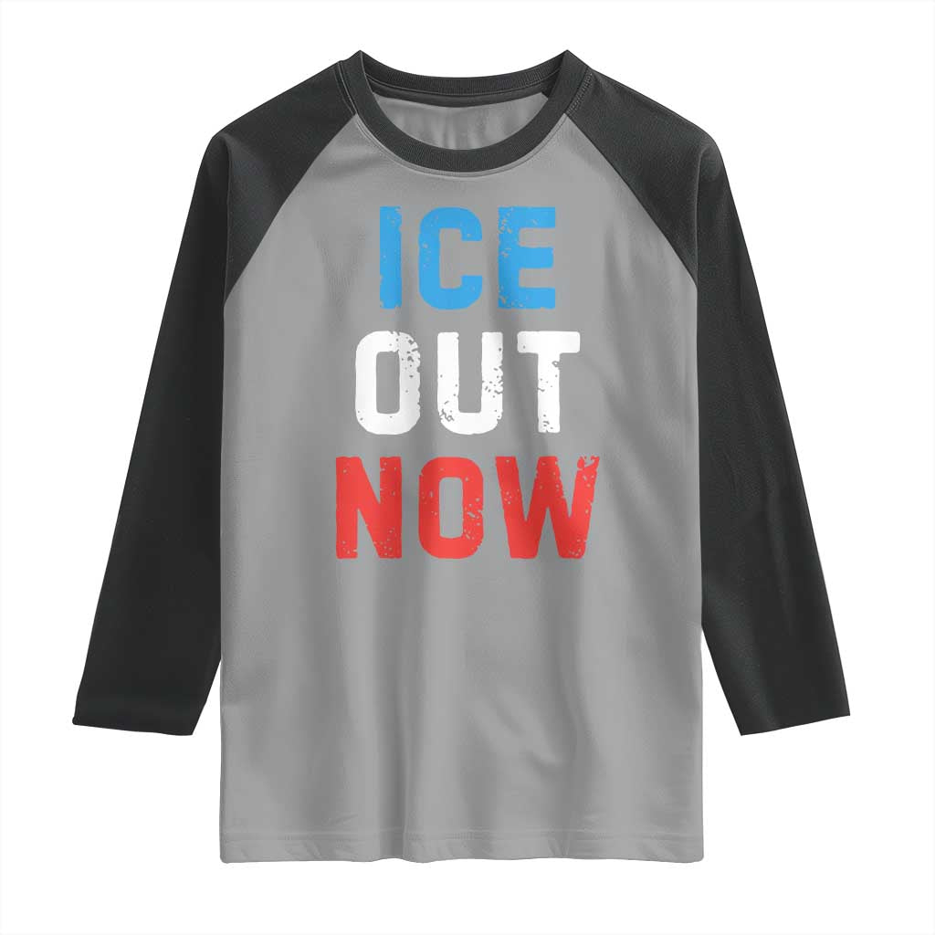 Ice Out Raglan Shirt Minneapolis Resist ICE Immigration Rights Protest