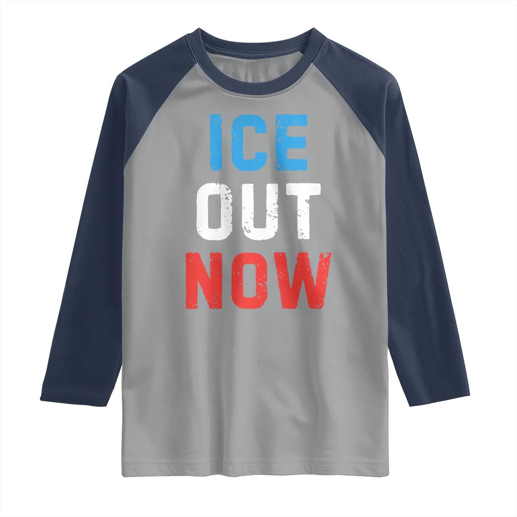 Ice Out Raglan Shirt Minneapolis Resist ICE Immigration Rights Protest