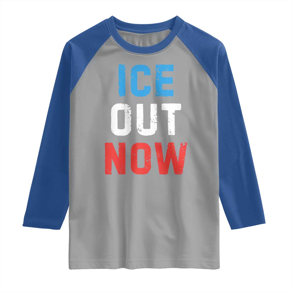 Ice Out Raglan Shirt Minneapolis Resist ICE Immigration Rights Protest