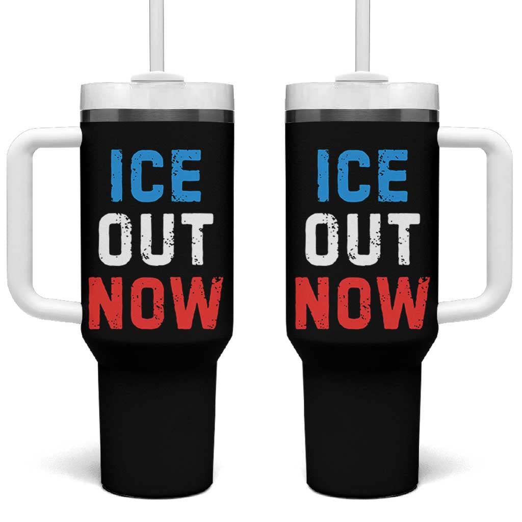 Ice Out Tumbler With Handle Minneapolis Resist ICE Immigration Rights Protest
