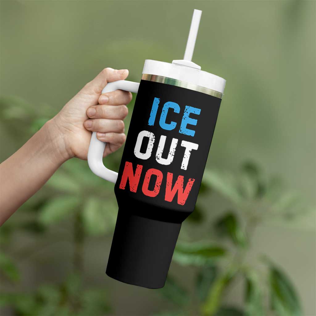 Ice Out Tumbler With Handle Minneapolis Resist ICE Immigration Rights Protest