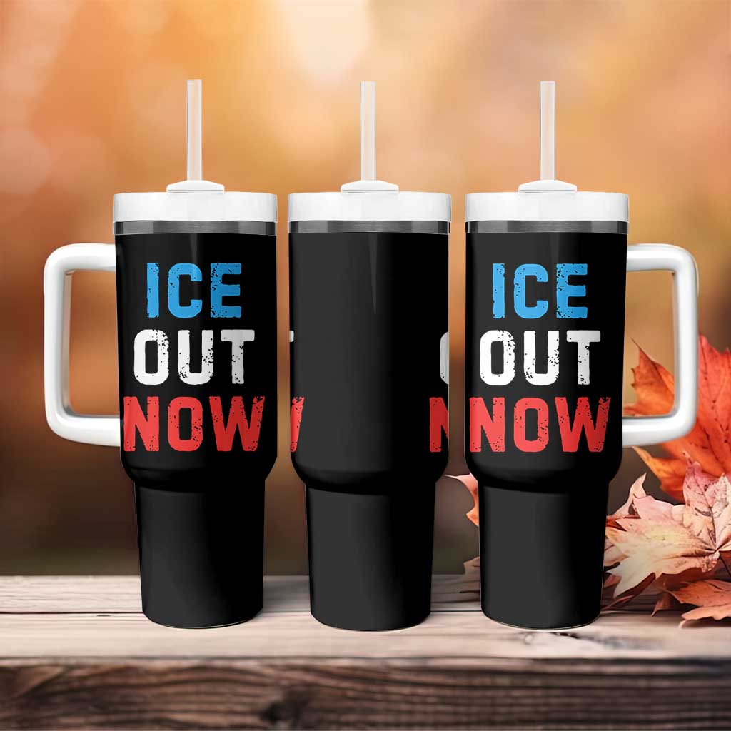Ice Out Tumbler With Handle Minneapolis Resist ICE Immigration Rights Protest