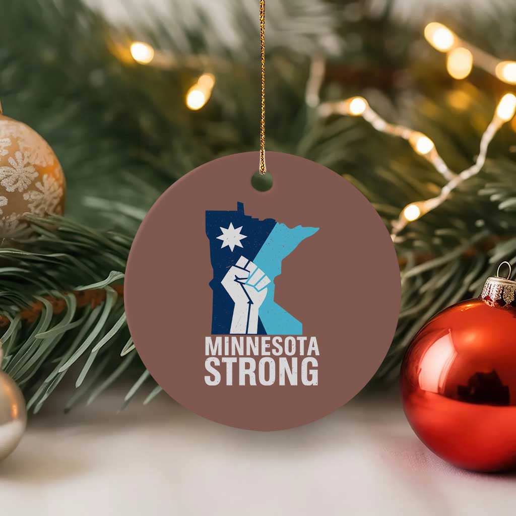 Minnesota Strong Ceramic Ornament Minneapolis Resist ICE Immigration Human Rights Protest